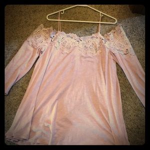 Blush pink 3/4 sleeve top